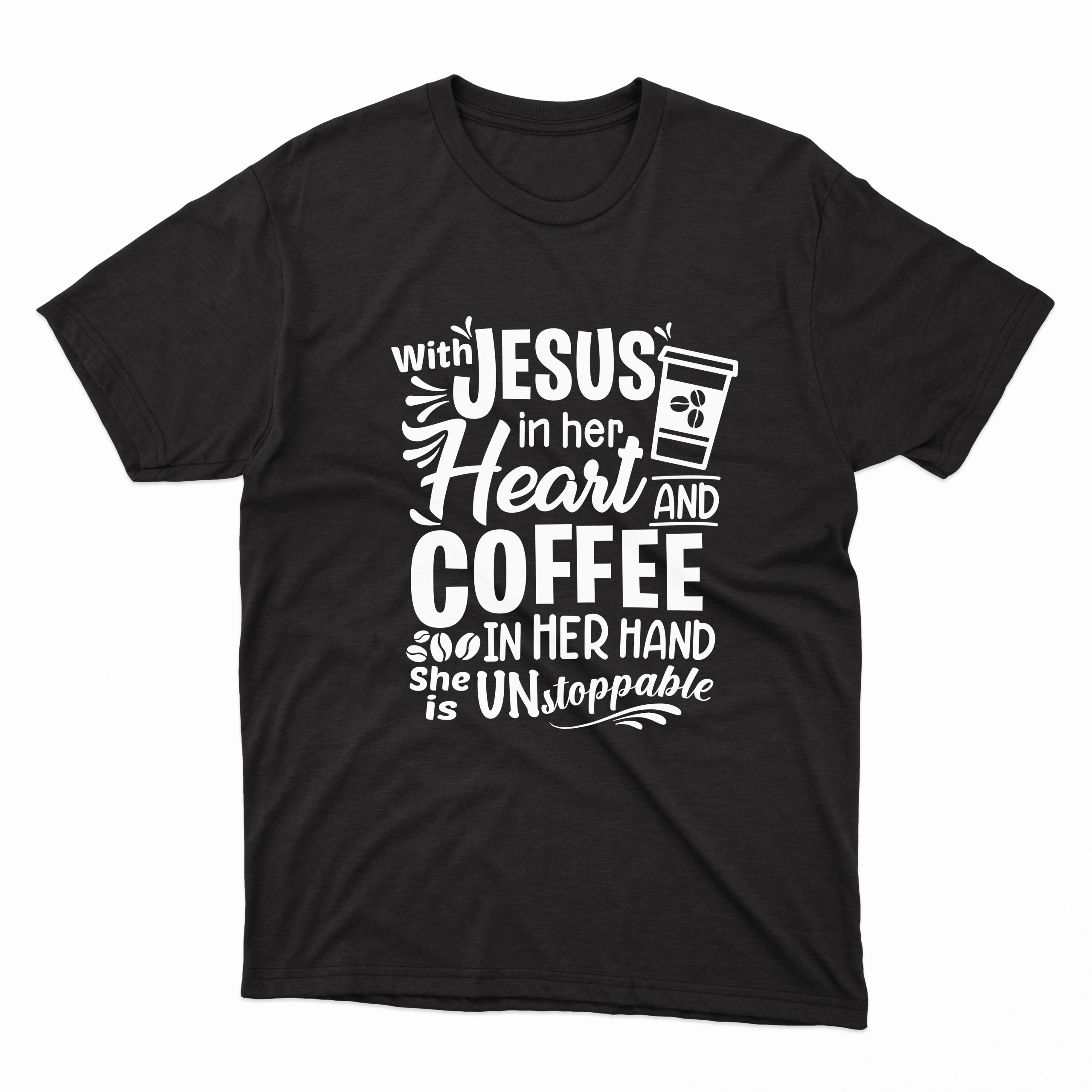 coffe tricou negru