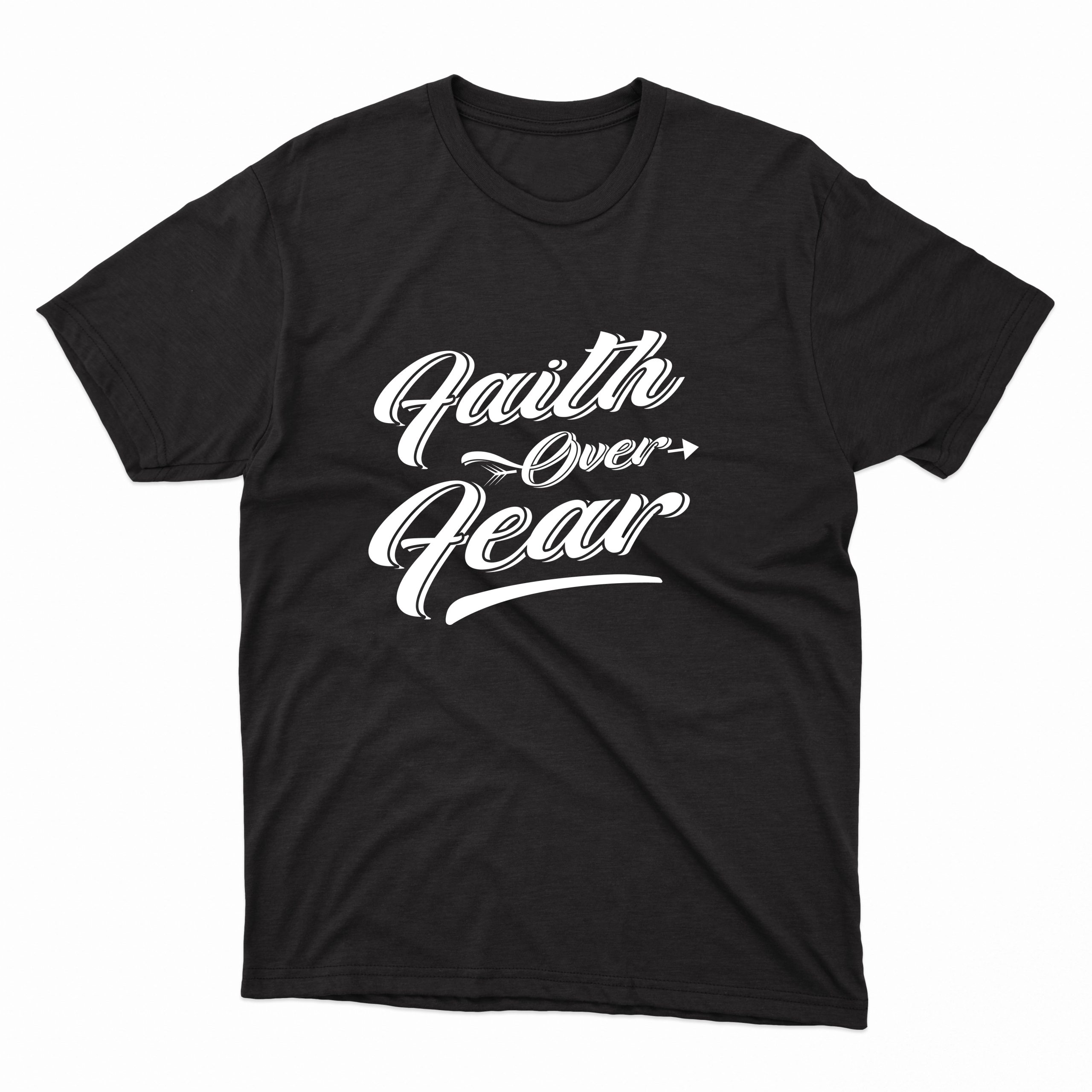 faith over tricou negru