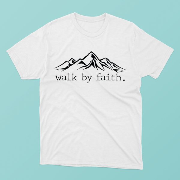 Tricou cu mesaj crestin WALK BY FAITH.