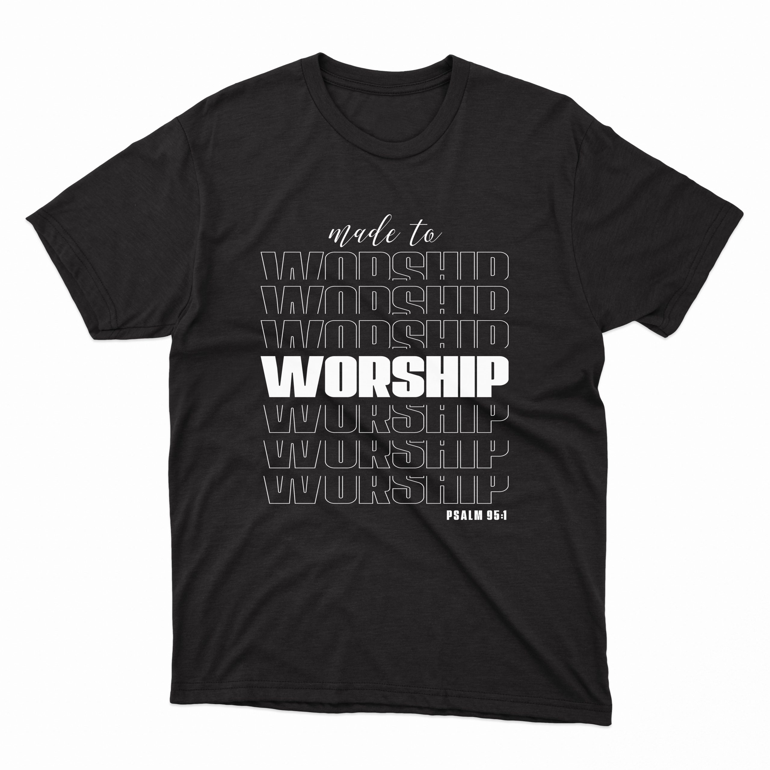 worship tricou negru