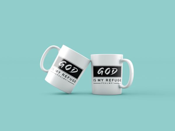 Cană cu mesaj crestin – GOD is my refuge