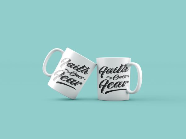 Cană cu mesaj crestin – Faith over fear