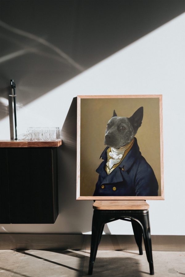 Tablou personalizat cu animalul tău de companie - costum clasic cu cravată