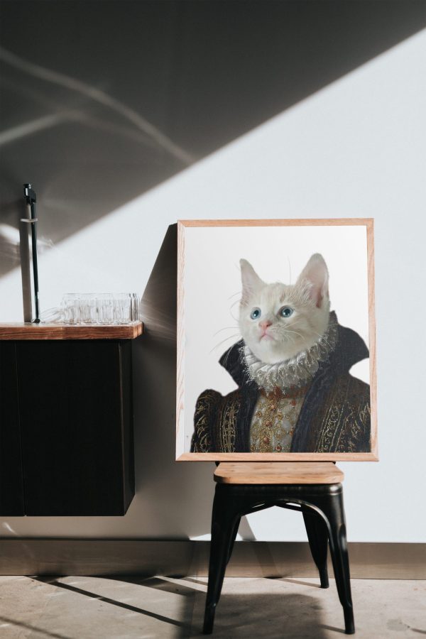 Tablou personalizat cu animalul tău de companie - Guler dantelat